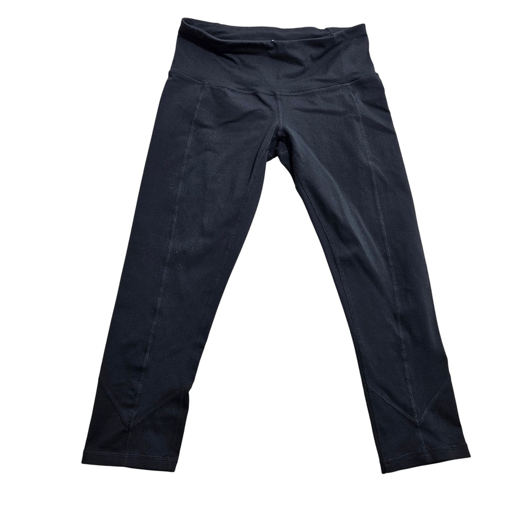 prAna Cropped Leggings Women XS Black Hidden‎ Pocket Yoga Pants